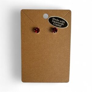 Swarovski Ruby Red Crystal Earrings